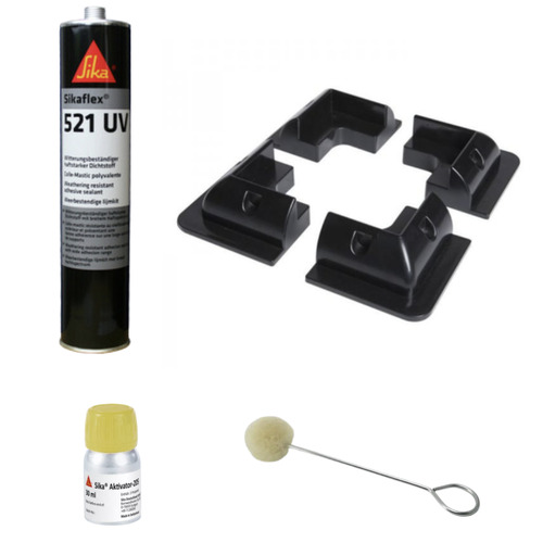 Kit de pose panneau solaire – Supports noirs MASIS & accessoires Sika Kit de pose panneau solaire – Supports noirs MASIS & accessoires Sika