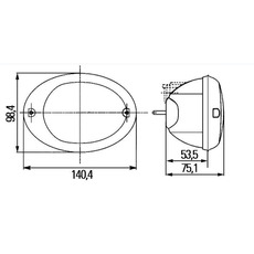 Miniature FEU OVALE POSITION + CLIGNOTANT AVANT HELLA N° 5