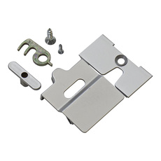 Miniature ENSEMBLE SERRURE DE PORTE ARGENT POUR REFRIGERATEUR 2 PORTES GALBEES série 7 DOMETIC N° 1