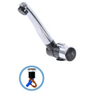 Miniature Robinet bec verseur nickelé avec contacteur London raccord tétine 10/12mm - COMET N° 0