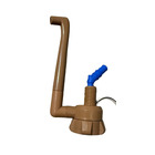 Miniature Robinet Eau Froide Rabattable 12V avec Contacteur - Coloris Beige - RACCORD TETINE 10/12mm N° 2