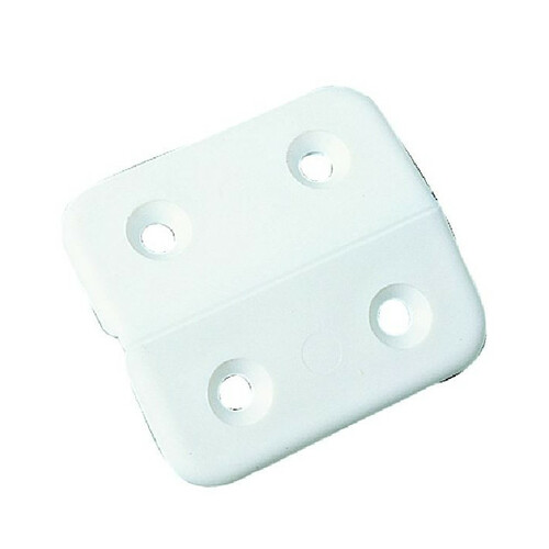 Charniere plastique plate couleur blanche 44 x 40 - DECMO