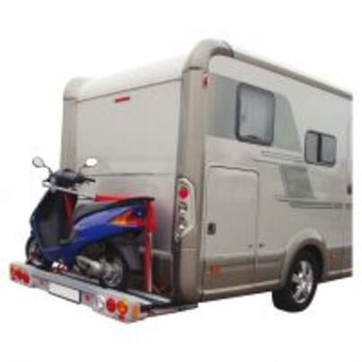 PORTE-MOTO ALU PLATINIUM POUR VÉHICULE AVEC PORTE-À-FAUX MAX. 1100 MM - FEUX TYPE 2 - ALDEN