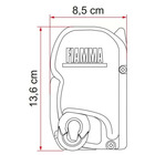 Miniature STORE F45S -  4.25M - BOITIER POLAR WHITE - TOILE ROYAL GREY - FIAMMA N° 4