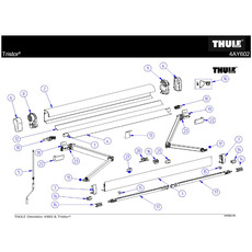 Miniature Plaque d'extrémité droite pour stores Thule Omnistor 4900 et Tristor², finition anodisée - THULE N° 3