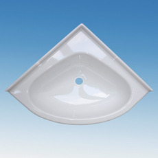 Miniature LAVABO D'ANGLE EN PLASTIQUE BLANC 34,5 x 34,5 cm N° 0