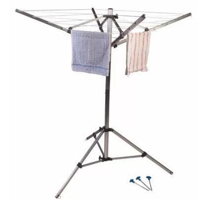 Étendoir parapluie  Quad – Trépied aluminium – Nomade & compact – Charge 20 kg - KAMPA - KAMPA DOMETIC