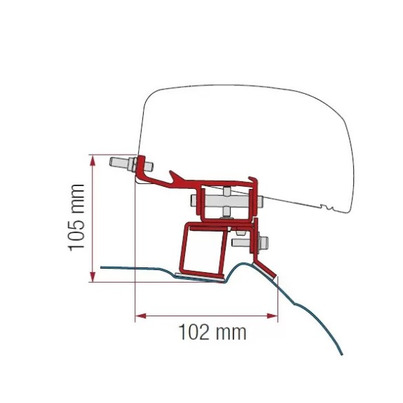 Kit adaptateur pour store de toit F40van pour MERCEDES Classe V après 2014 - FIAMMA 