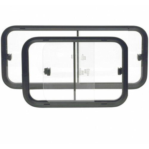 Baie coulissante farnier avec cadre noir en aluminium 1000x500 - Contre cadre interieur Offert - FARNIER PENIN