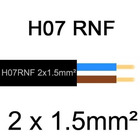 Câble électrique H05RNF cuivre souple 2x1.5mm² - au mètre - OMERIN