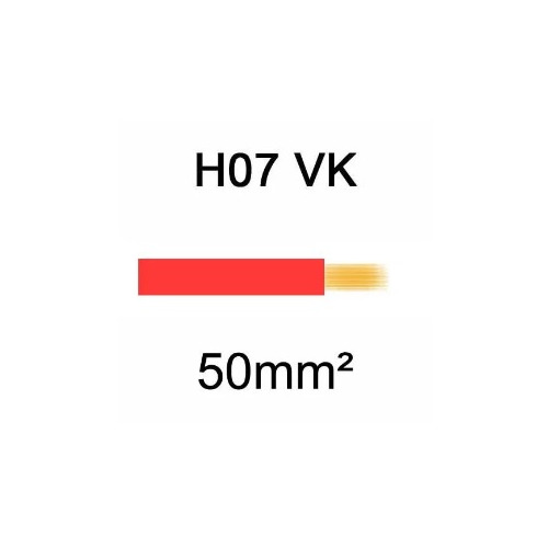 Câble H07VK cuivre souple 50mm² Rouge