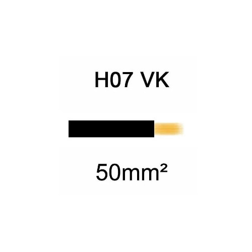 Câble H07VK cuivre souple 50mm² Noir