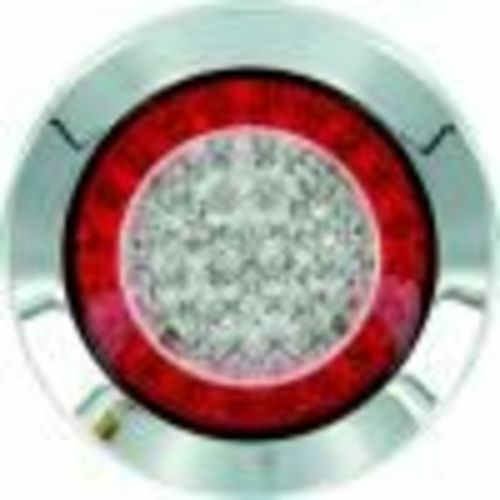 FEUX A LED L735 AVEC ENJOLIVEUR CHROME BRILLANT - CLIGNOTANT + STOP + FEU POSITION ARRIERE - JOKON