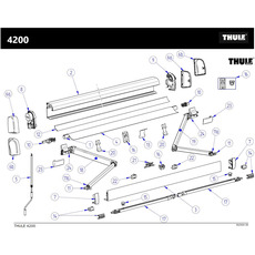 Miniature Articulation Bras de store 4200 4900 5200 6200 6300- THULE N° 4