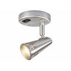 Miniature Plafonnier Orientable - Chromé mat - 12 V - 15 W : Avec interrupteur et ampoule dichroïque N° 1