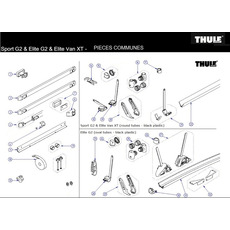 Miniature EMBOUT RAIL EN V + SANGLE SPORT G2 - THULE N° 1