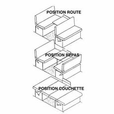 Miniature MÉCANISME BANQUETTE 3 POSITIONS - Attention produit neuf avec défaut d’aspect suite à un sinistre transport - produit neuf jamais utilisé N° 0