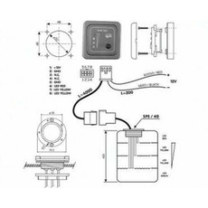 Miniature Module eau propre et eau usée gris livré avec cable et sonde - CBE N° 2