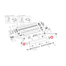 Miniature Embout bandeau frontal 6200 gauche + droite - Blanc - THULE N° 1