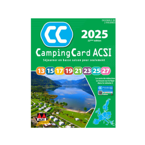 NOUVEAU Guide ACSI 2025 + Camping Card