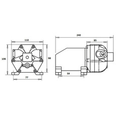 Miniature Pompe à Eau Europump 8 (8 L/min - 3 soupapes) - OSCULATI N° 1