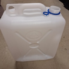 Miniature Jerrican alimentaire 20 Litres avec bouchon et bec verseur - attention produit neuf avec défaut d’aspect suite à un sinistre transport - produit neuf jamais utilisé N° 1