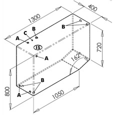 Miniature Réservoir eau potable 390 L droit - OSCULATI N° 1