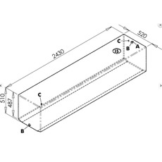 Miniature Réservoir eau potable 600 L - OSCULATI N° 1