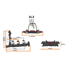 Miniature Porte-vélos SPINDER SL3 Coulissant sur Attelage - SPINDER N° 5