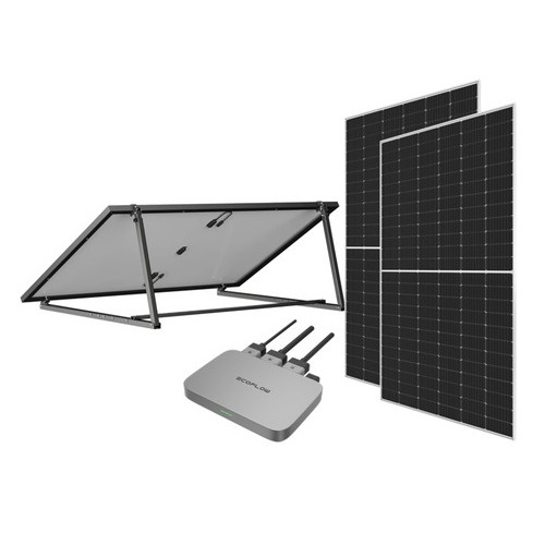 Kit complet Powerstream Ecoflow + 2 x 405W solaire +supports