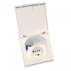 Socle prise P17 mâle encastrable - BLANC  - HABA