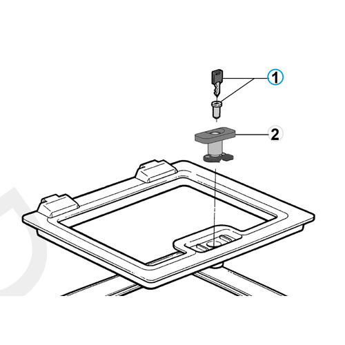 VERROU DE PORTE DE PORTILLON DE SERVICE SK4 700X305MM N°1- DOMETIC