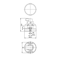 Miniature FEU DE POSITION + STOP ROND Ø65 ROUGE BRS JOKON N° 2