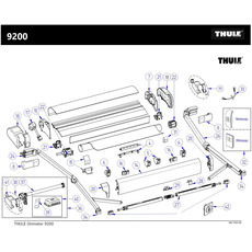 Miniature Support central tube d'enroulement - THULE N° 1