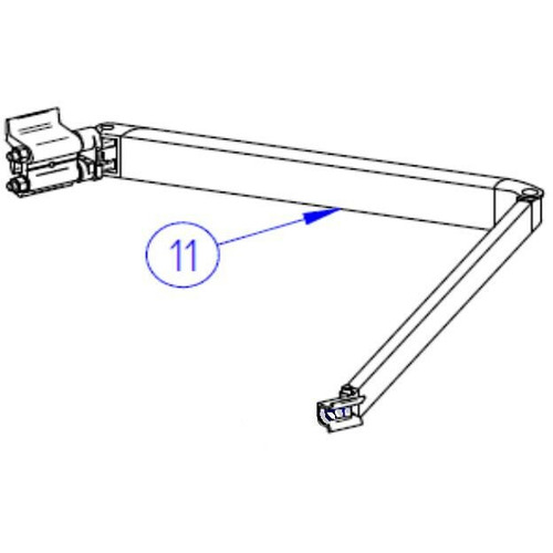 Bras à ressort gauche pour store Thule Omnistor 5102 / VW California. - THULE