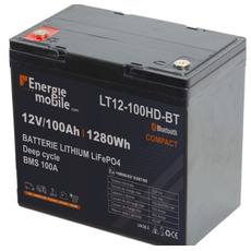 Miniature Batterie Lithium LT 12-100 Ah HD-BT - 1280 Wh - ENERGIE MOBILE N° 1