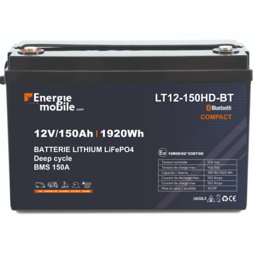 Batterie Lithium LT 12-150 Ah HD-BT - 1920 Wh - ENERGIE MOBILE