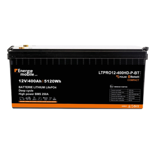 Batterie Lithium LTPRO 12-400 Ah HD-P-BT - 5120 Wh - ENERGIE MOBILE