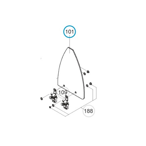 Couvercle Verre Droit CE08-DF - DOMETIC