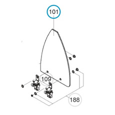 Miniature Couvercle Verre Droit CE08-DF - DOMETIC N° 0