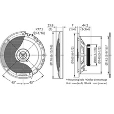 Miniature Haut-parleurs KENWOOD - 2 voies 17 cm 300W KFC-S1766 N° 1