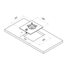 Miniature Réchaud cristal 1 feu 325 x 290 mm- CARBEST N° 1