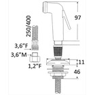 Miniature Douchette + flexible + support- 4M - OSCULATI N° 2