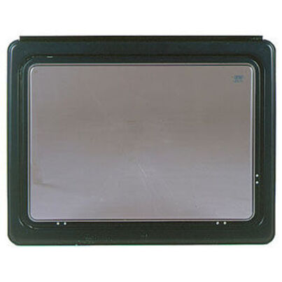 BAIE DE REMPLACEMENT EN POLYPLASTIC 700 X 500 DV GRIS SERIGRAPHIE GRISE 4 RAYONS LG RAIL 620 MM