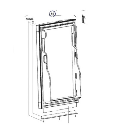Porte réfrigérateur - sans placage - 486x758mm - DOMETIC