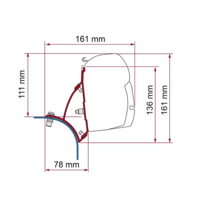 Kit adaptateur adaptateur VW T5/T6 - Lift Roof - FIAMMA