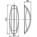 Miniature FEU D'ENCOMBREMENT LATERAL ROUGE ET BLANC SOCLE GRIS - HELLA DROIT N° 5