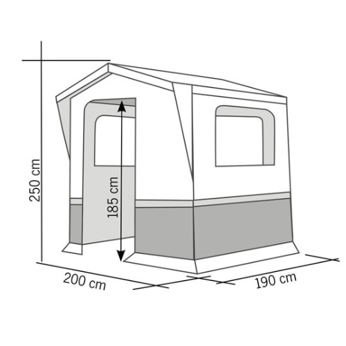 Abri indépendant ALICANTE 200 x 190 REIMO - REIMO TENT TECHNOLOGY Abri indépendant ALICANTE 200 x 190 REIMO - REIMO TENT TECHNOLOGY