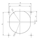 Miniature Socle P17 à encastrer  GRIS 132 x 145 mm (Fermeture magnétique)-ABL N° 2