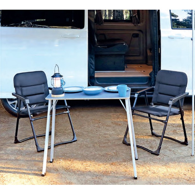 TABLE DE CAMPING INTEGREE A LA PORTE COULISSANTE - TANSPORTER  T5 & T6  - GRISE VW  - STIDE PARTS